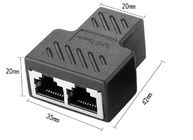 8P8C Three Way 1 To 2 RJ45 Ethernet Splitter Connector