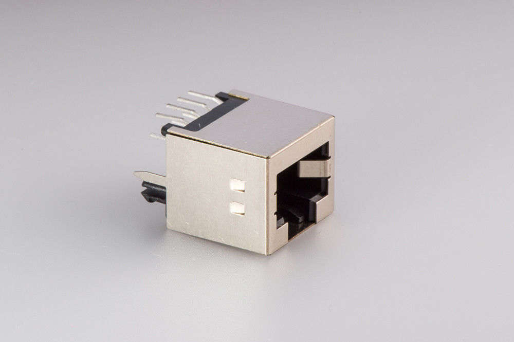 PHC Single Port  Low Profile Rj45 Connector 8P8C Gold Plated G / F