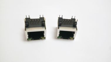 1x1 Port RJ45 Female Connector , Network Jack , Side Enter RJ45 With LED Jack