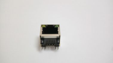 1x1 Port RJ45 Female Connector , Network Jack , Side Enter RJ45 With LED Jack