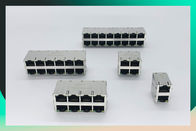 90 Degree RJ45 Ethernet Jack 10P10C 1 Ports and Integrated Magnetic Connector