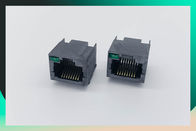 Black PBT PA6T FTP RJ45 Ethernet Connector 90 Degree Without Shielded
