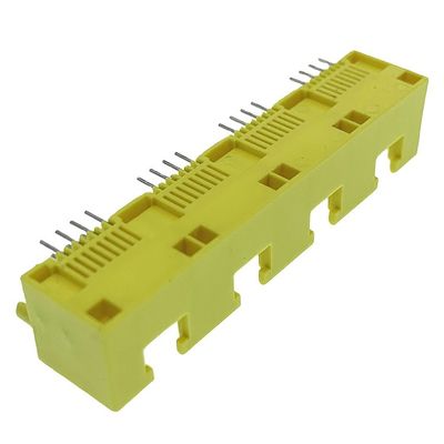 Phosphor Bronze Contact Yellow PBT Mini RJ45 Connector UL94V-0