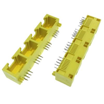 Phosphor Bronze Contact Yellow PBT Mini RJ45 Connector UL94V-0