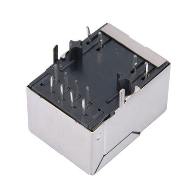 Through Hole Mounting RJ45 Modular Jack with 2 Rows and 8 Contacts for Ethernet Connectivity
