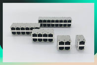 PBT Insulation Female 2x2 RJ45 Modular Connector With LED
