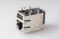 Ethernet 10 / 100 Base -T Female RJ45 Modular jack with  Usb Connector /  Shield  /  Led