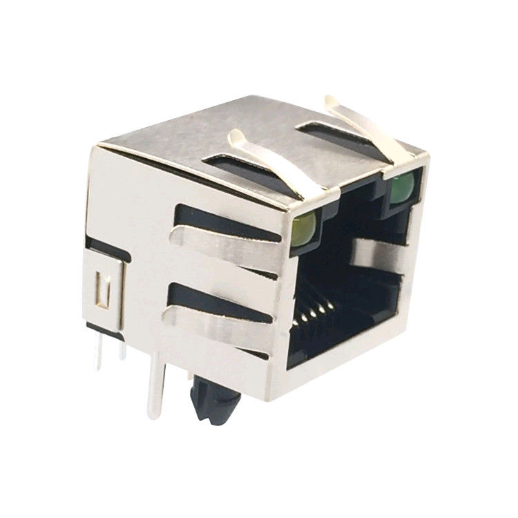 PCB SMT RJ45 Connector 1x1 Tab - Down 10 / 100 Base-T MIC26023-5134W-LF3 Phconn