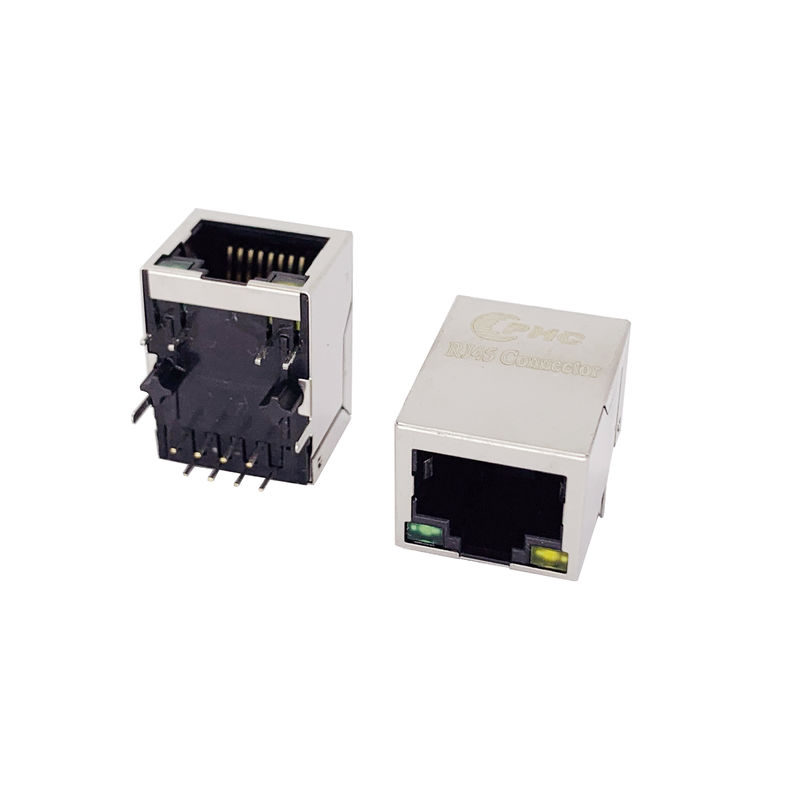 Angled Shielded Modular POE Magnetic RJ45 Jack