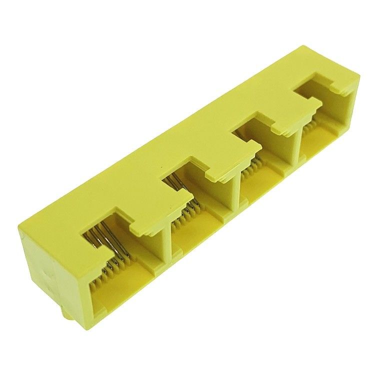 Phosphor Bronze Contact Yellow PBT Mini RJ45 Connector UL94V-0