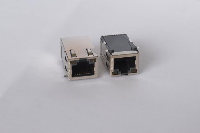 Black Led Lighted Female Connector SMD RJ45 Jack 8p8c Modular High Temp ...